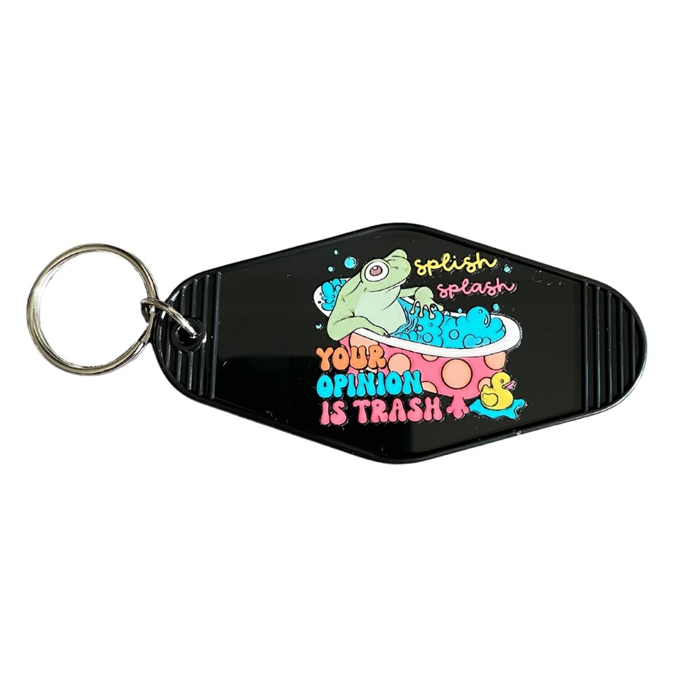 Black Motel Keychain with Frog 🐸